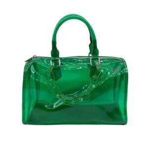 Like Dreams Green Iced Out Hologram Satchel Bag